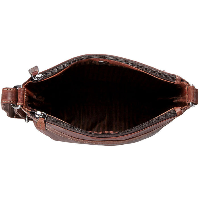 Jack Georges Voyager Zippered Crossbody HoBo Bag - Interior