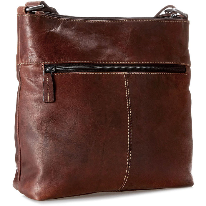 Jack Georges Voyager Zippered Crossbody HoBo Bag - Rearview