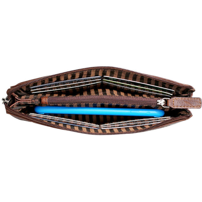 Jack Georges Voyager Zippered Wristlet Clutch - Interior