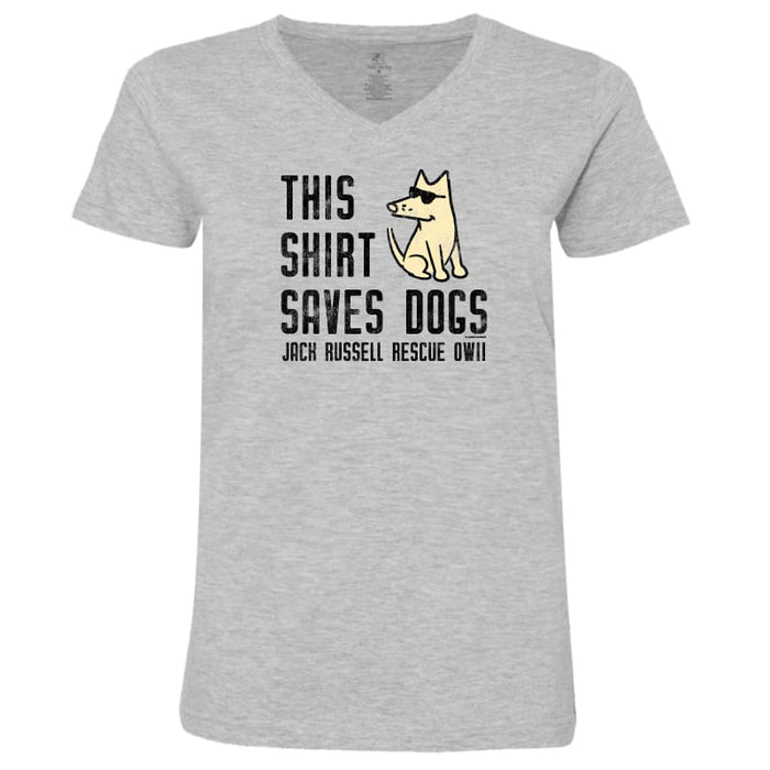 Jack Russell Rescue OWII - Ladies T-Shirt V-Neck