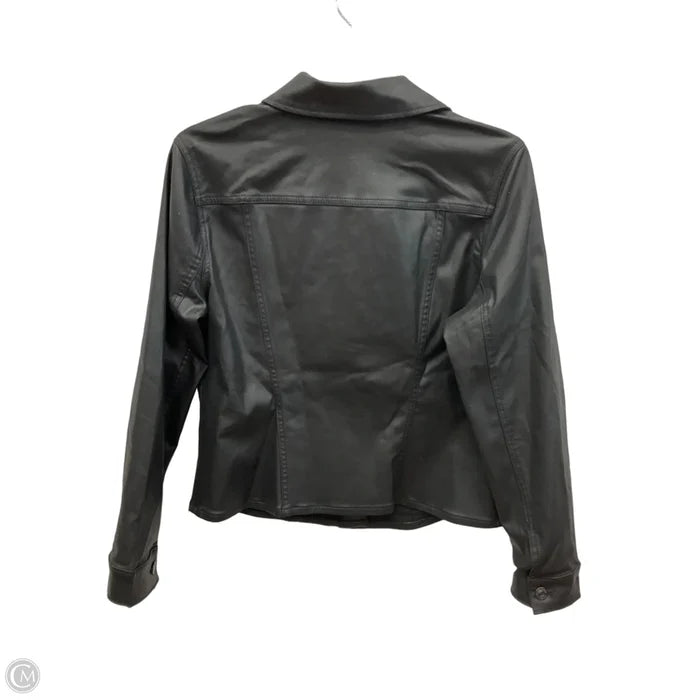 Jacket Moto By Chicos In Black, Size: M