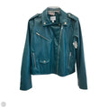 Jacket Moto By Nine West In Teal, Size: Xl