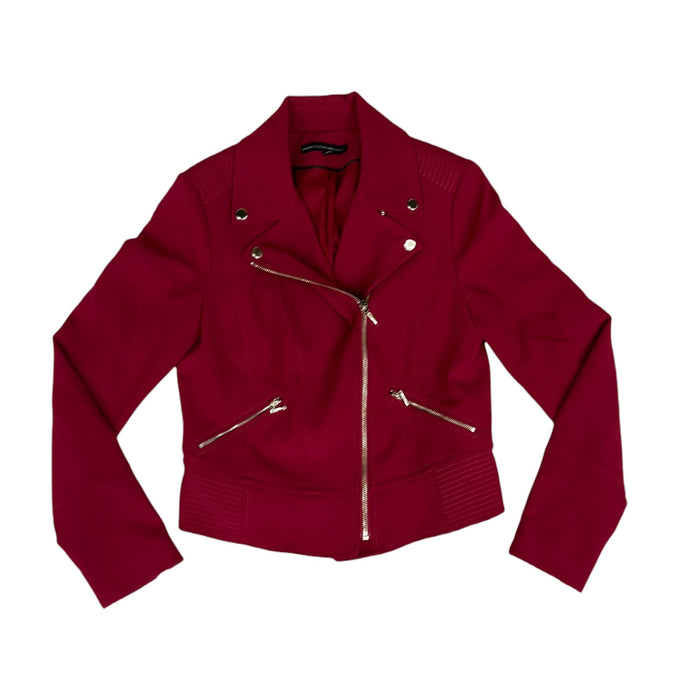 Jacket Moto By White House Black Market In Red, Size:M