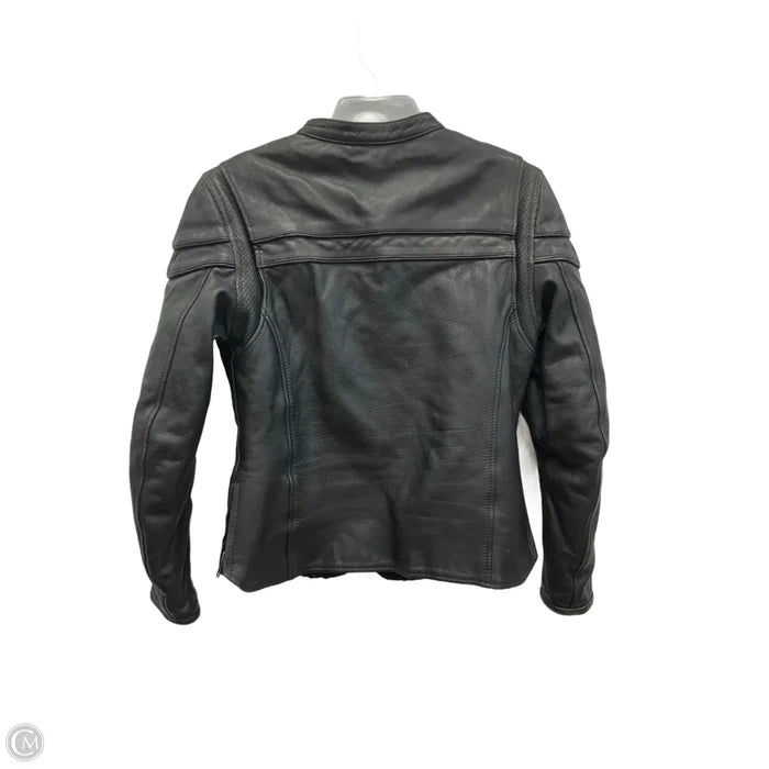 Jacket Moto Leather By Cmb In Black, Size: S