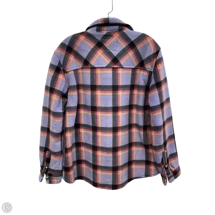 Jacket Shirt By Sage In Purple, Size: L