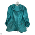 Jacket Windbreaker By Chicos In Green, Size: M