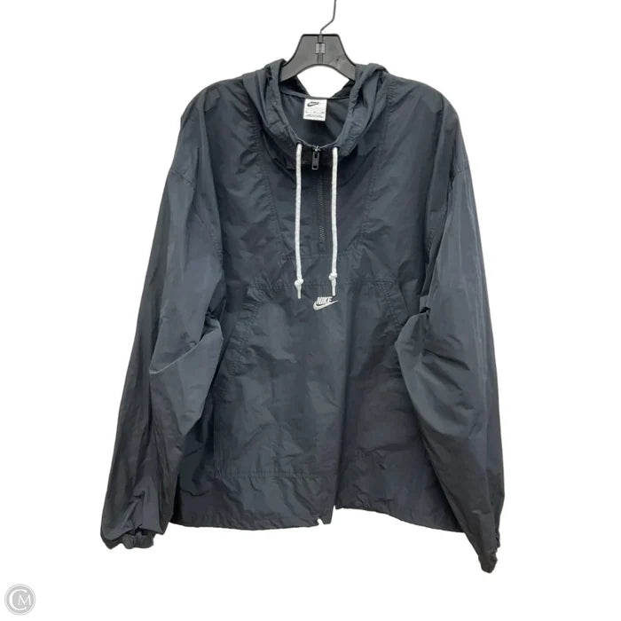 Jacket Windbreaker By Nike In Black, Size: Xl