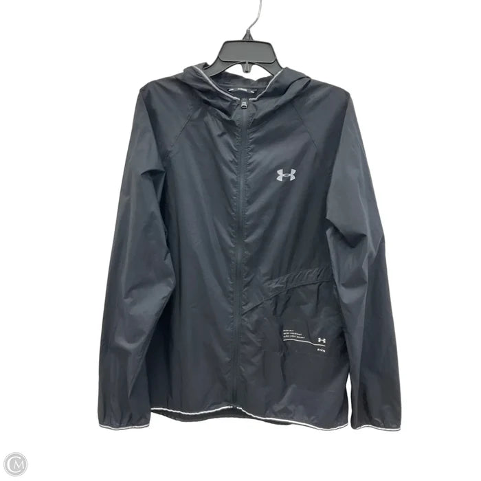 Jacket Windbreaker By Under Armour In Black, Size: Xl