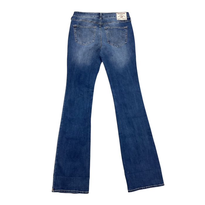 Jeans Boot Cut By True Religion In Blue Denim, Size:8
