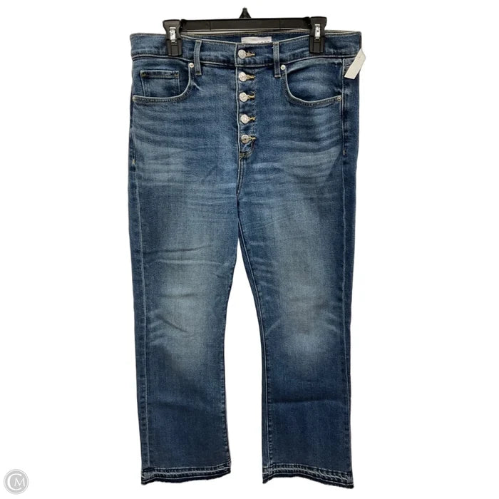 Jeans Cropped By Loft In Blue, Size: 10