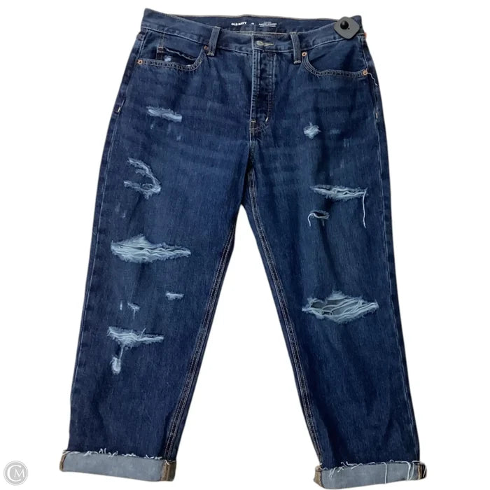 Jeans Cropped By Old Navy In Blue Denim, Size: 12