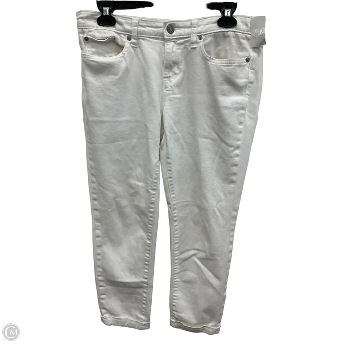 Jeans Skinny By Gap In White Denim, Size: 6