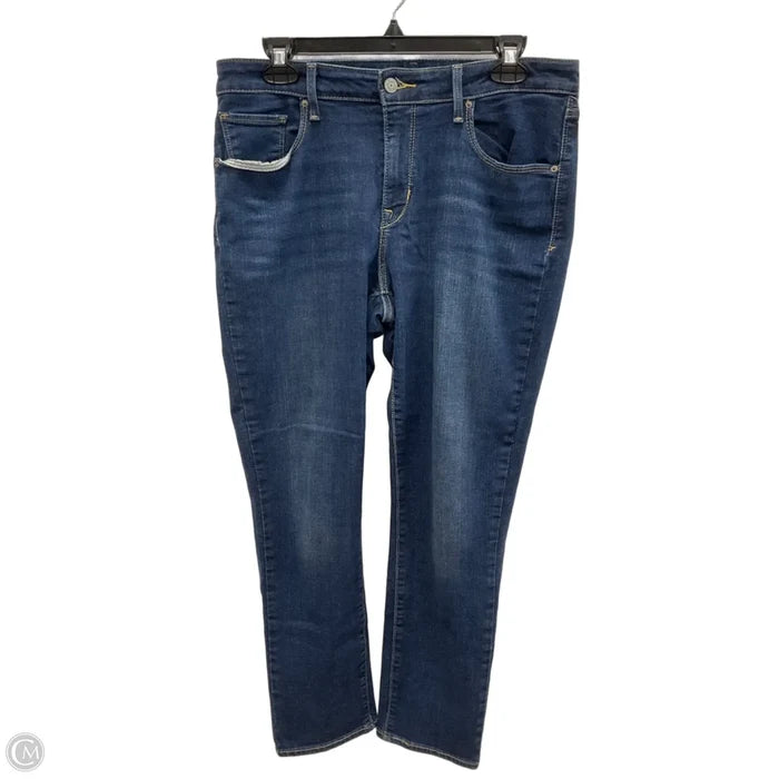 Jeans Skinny By Levis In Blue Denim, Size: 14