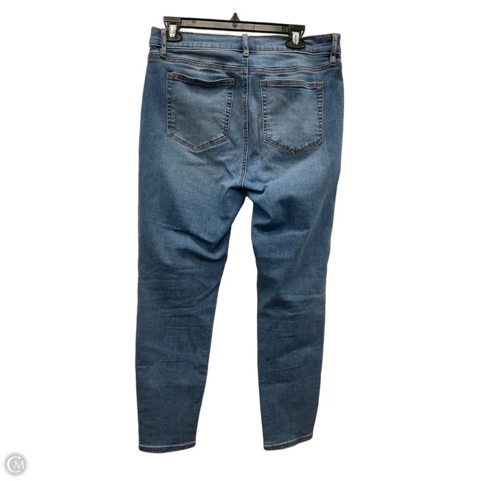 Jeans Skinny By Loft In Blue Denim, Size: 12