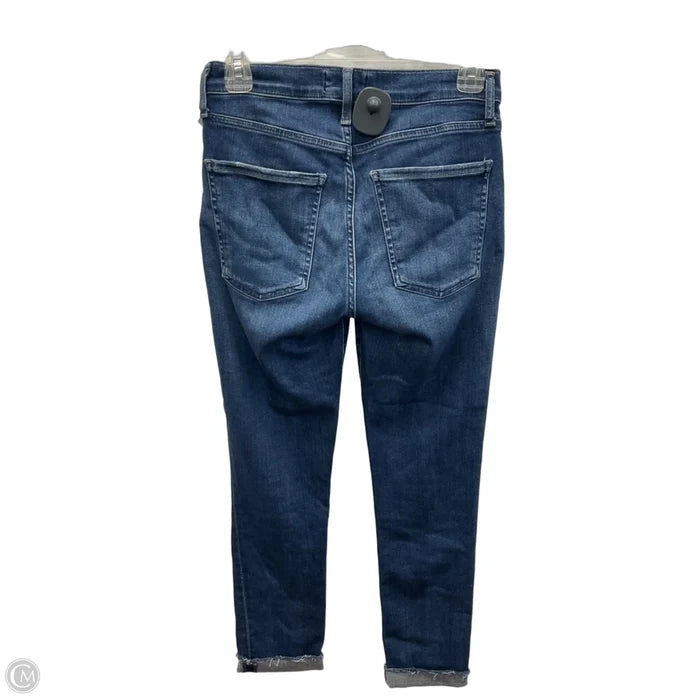 Jeans Straight By Agolde In Blue Denim, Size: 4