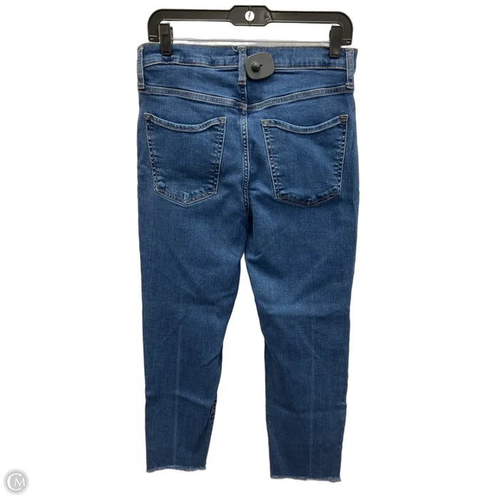 Jeans Straight By Banana Republic In Blue Denim, Size: 8