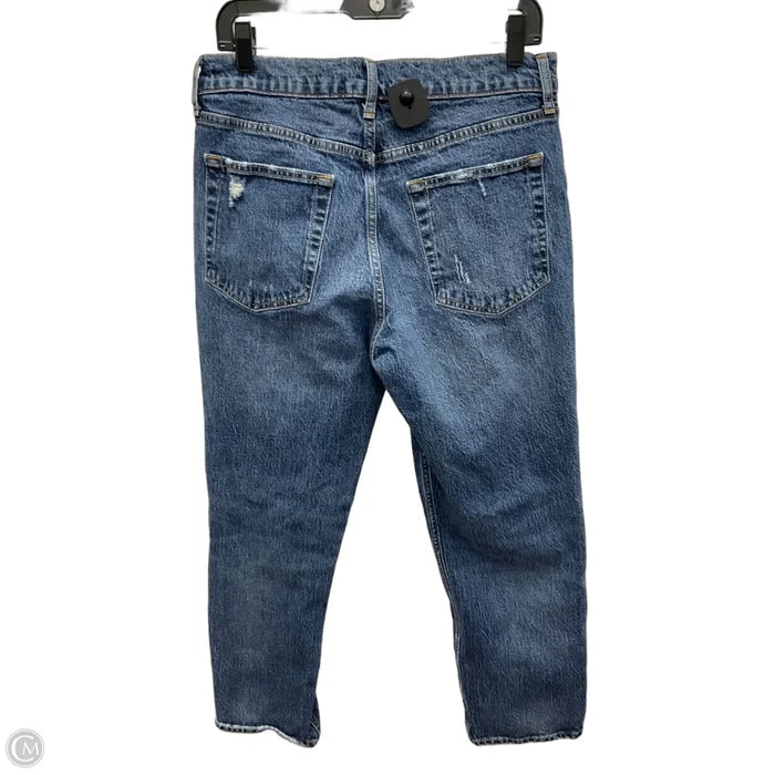 Jeans Straight By Gap In Blue Denim, Size: 12