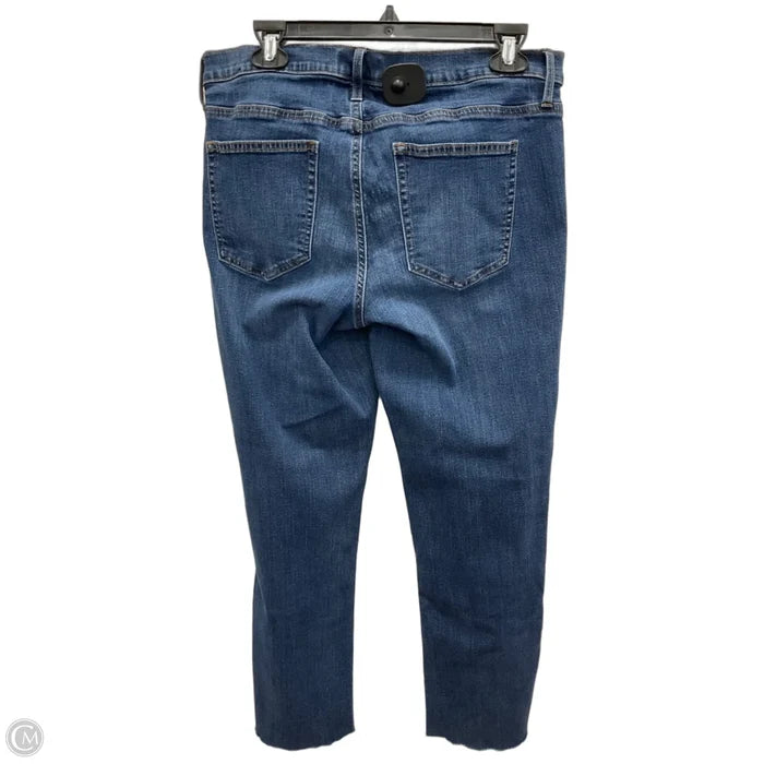 Jeans Straight By Gap In Blue Denim, Size: 14
