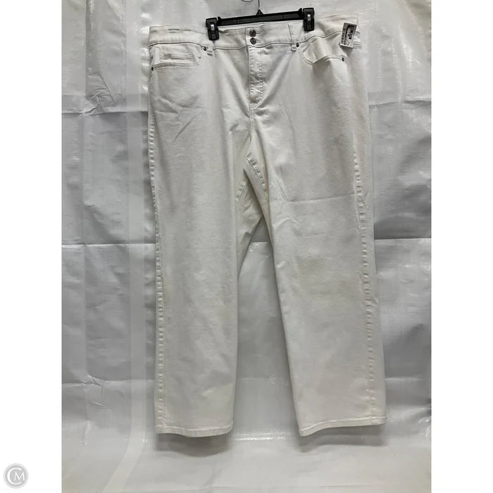 Jeans Straight By Lane Bryant In White Denim, Size: 26