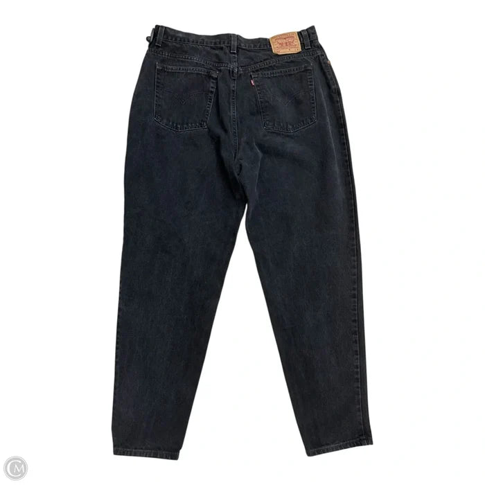 Jeans Straight By Levis In Black, Size: 14