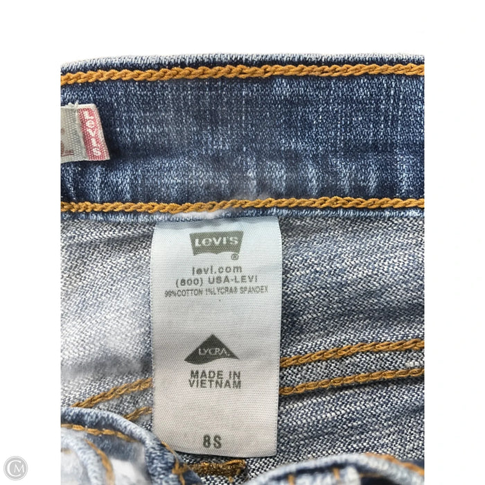 Jeans Straight By Levis In Blue Denim, Size: 8