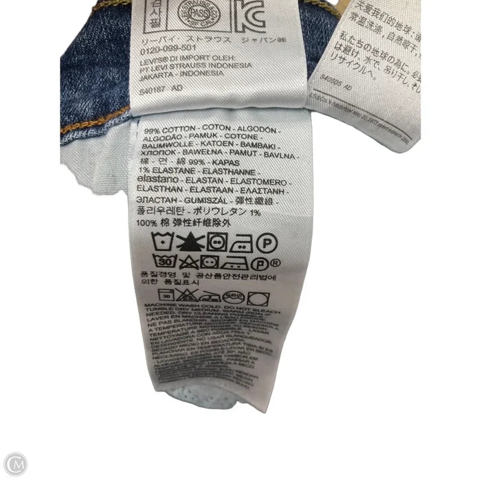 Jeans Straight By Levis In Blue, Size: 28