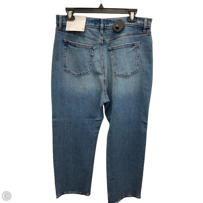 Jeans Straight By Loft In Blue Denim, Size: 12p