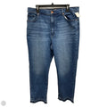 Jeans Straight By Loft In Blue Denim, Size: 16