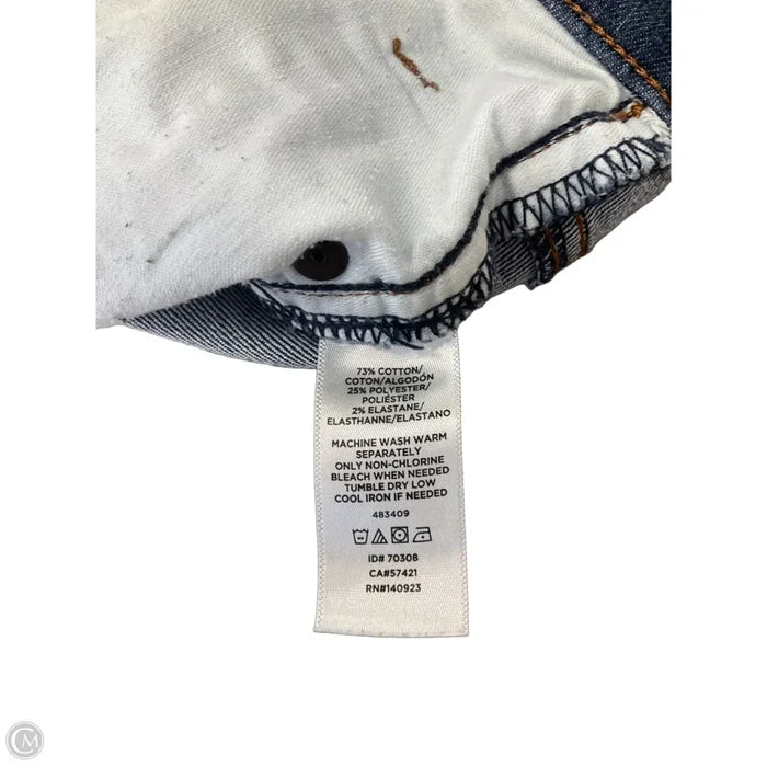 Jeans Straight By Loft In Blue Denim, Size: 18