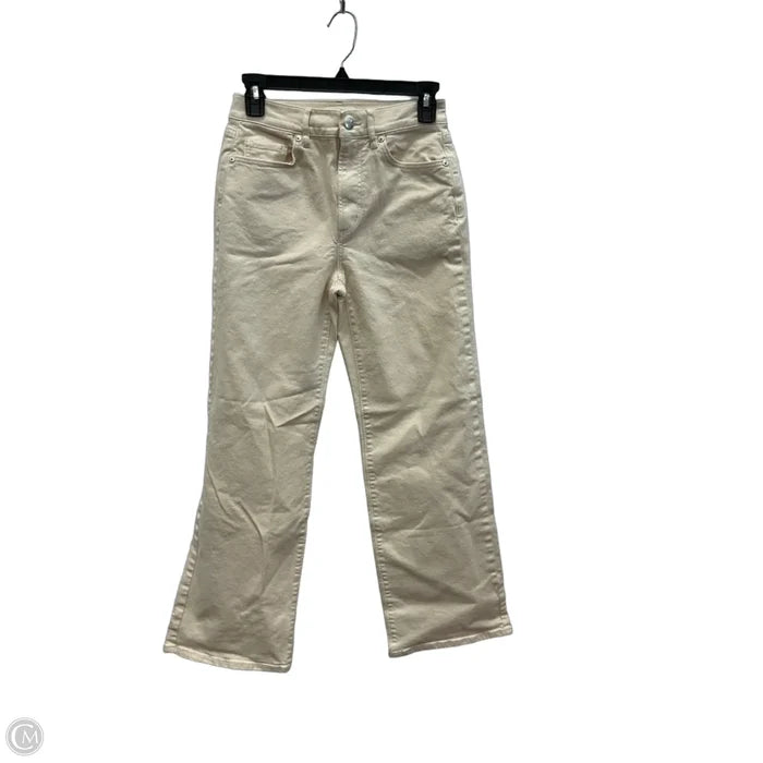 Jeans Straight By Loft In Cream Denim, Size: 2