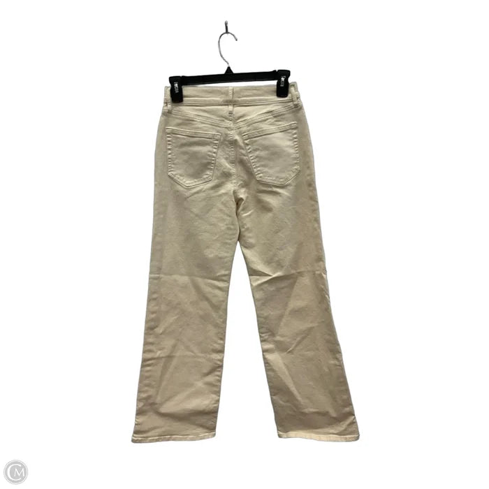 Jeans Straight By Loft In Cream Denim, Size: 2