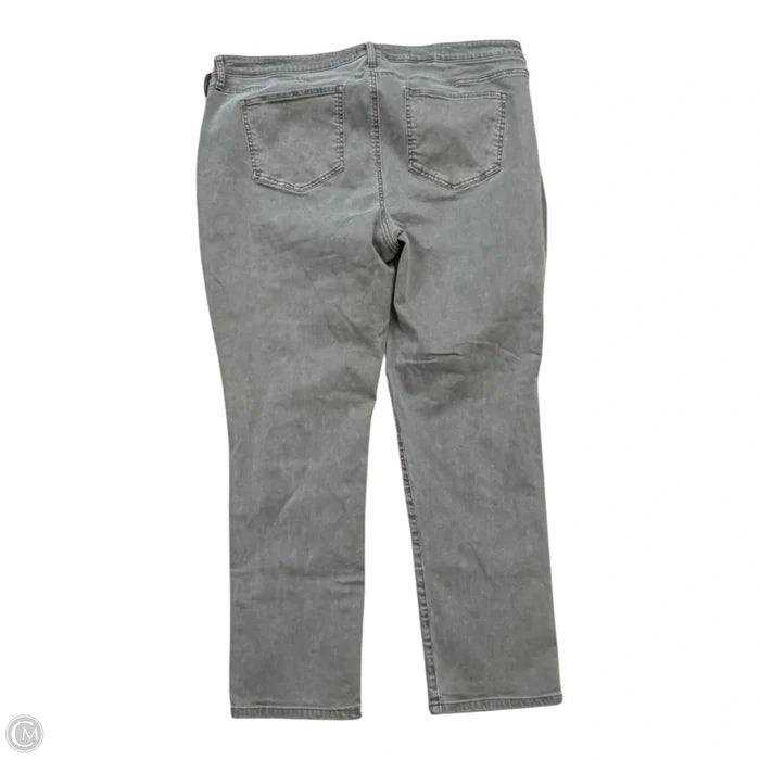 Jeans Straight By Not Your Daughters Jeans In Green Denim, Size: 18