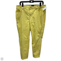 Jeans Straight By Talbots In Yellow Denim, Size: 14