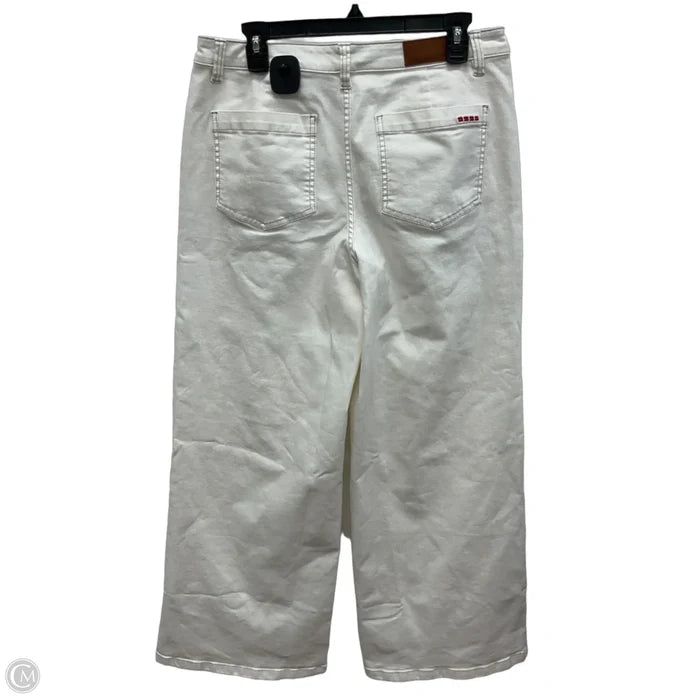 Jeans Wide Leg By Peace Love World In Cream, Size: 10
