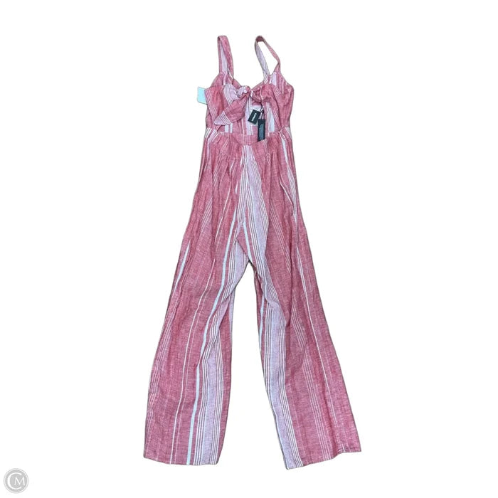 Jumpsuit By Express In Red & White, Size: S