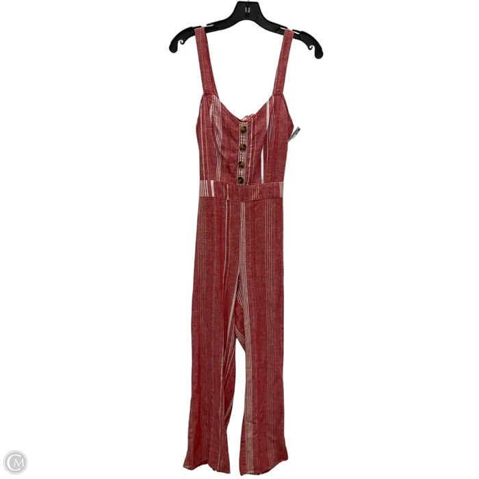 Jumpsuit By Express In Red & White, Size: S