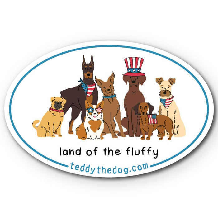 Land of the Fluffy - Car Magnet