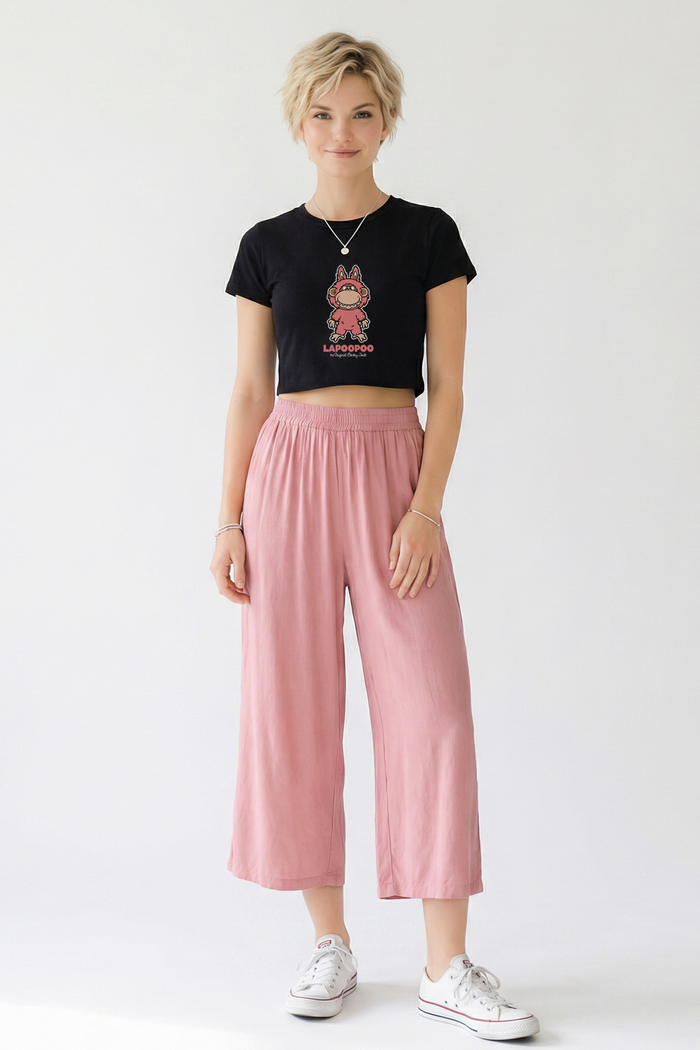LAPOOPOO - Bobby Jack Baby Tee - Black
