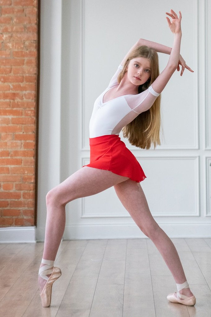 Last Call: AMIE Pull-On Skirt in Core · Cherry