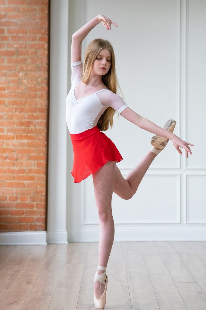 Last Call: AMIE Pull-On Skirt in Core · Cherry