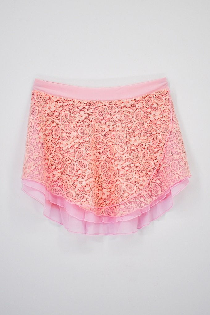 Last Call: AYLA AK2in1 Reversible Pull-on Skirt in HANA Lace · Pink