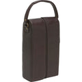 LeDonne Leather 2 Bottle Wine Tote - Frontside Cafe