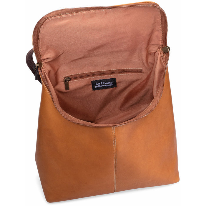 LeDonne Leather Accent Women's Backpack - Interior