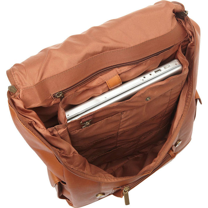 LeDonne Leather Classic Laptop Backpack - laptop pocket