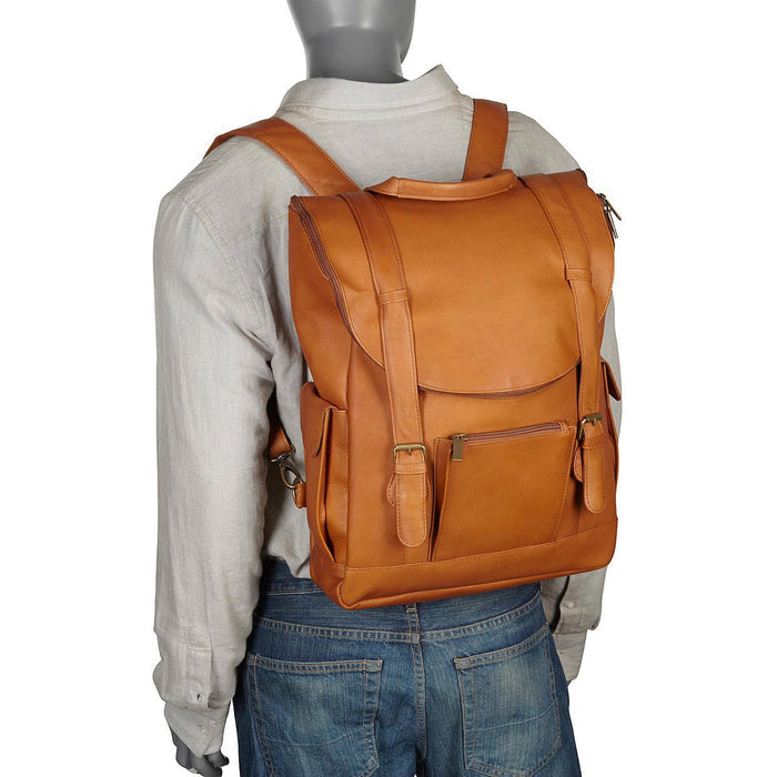 LeDonne Leather Classic Laptop Backpack - back hanging