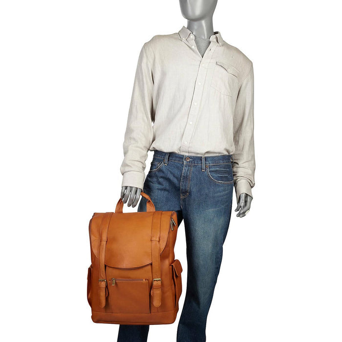 LeDonne Leather Classic Laptop Backpack - top handle