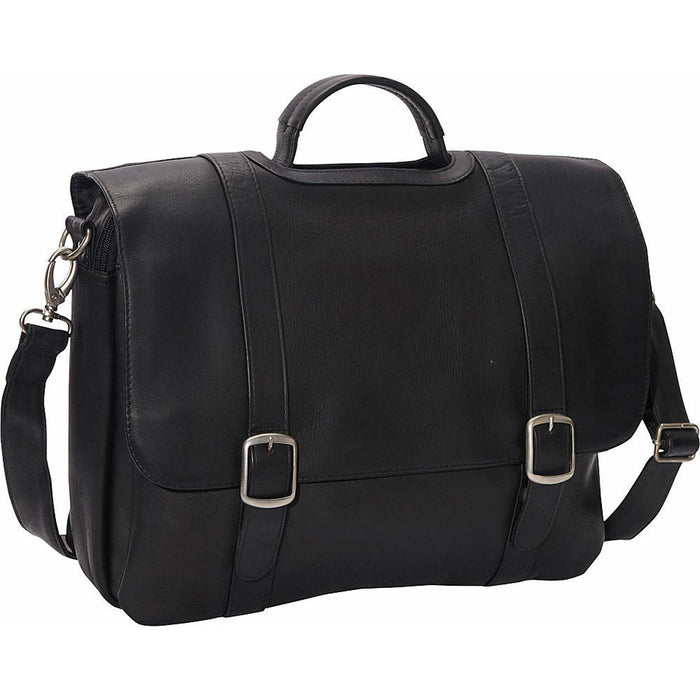 LeDonne Leather Classic Laptop Brief - black
