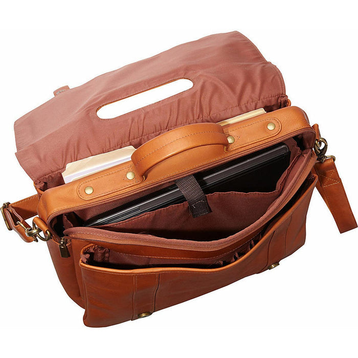 LeDonne Leather Classic Laptop Brief - laptop compartment