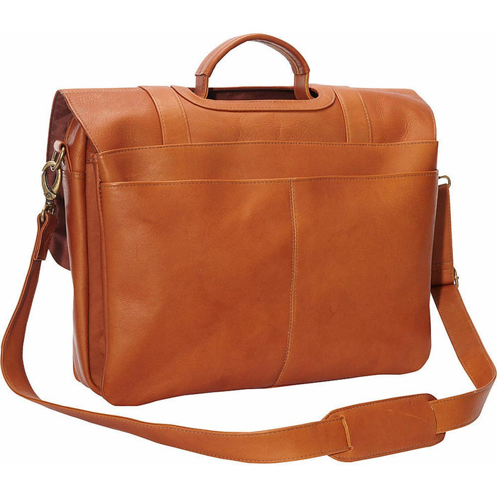 LeDonne Leather Classic Laptop Brief - back pocket