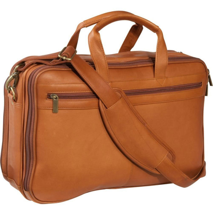 LeDonne Leather Dual Compartment Laptop Briefcase - Rearview